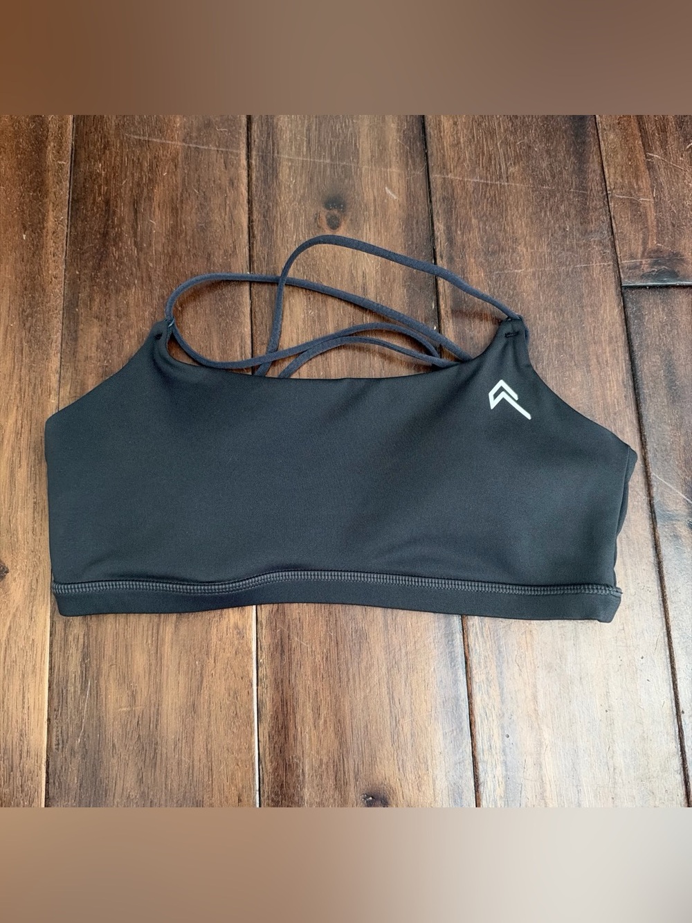 Gray Strappy Women's Sports Bra